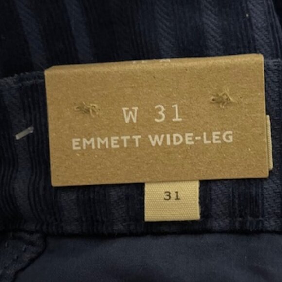 Madewell SZ 31 Emmett Wide Leg Corduroy Pants in Classic Indigo Navy NWT - Picture 9 of 12